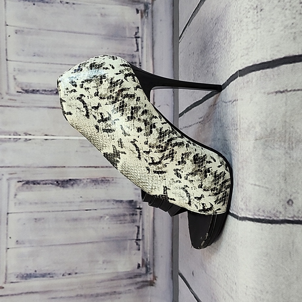Dollhouse Animal Print Open Toe Heels